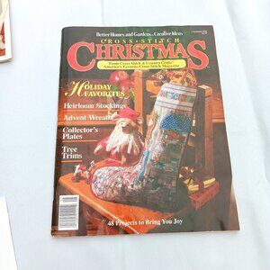 VTG 1990 Better Homes & Gardens Christmas Cross Stitch Magazine Sewing Projects